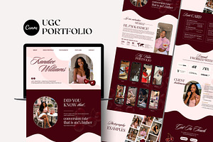 Cherry UGC Portfolio Template Canva, a Landing Page Template by Business Chic