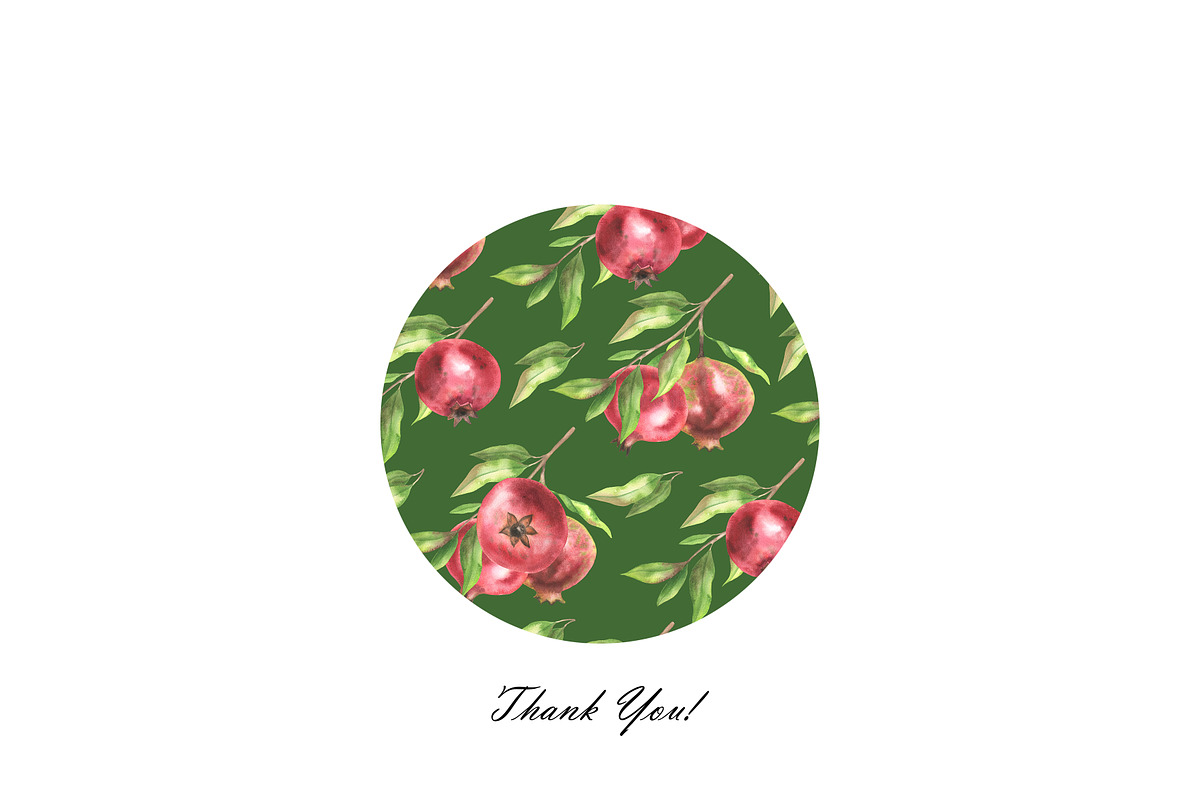 Pomegranate Seamless Patterns, a Food Illustration by OlDm_Shop (Photo 10 of 10)