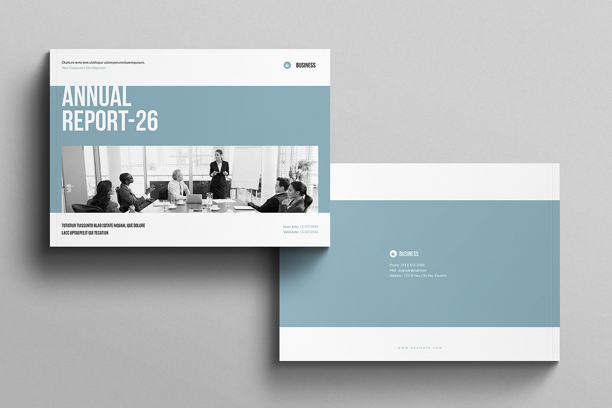 Annual Report Template Landscape, a Brochure Template by E-Type (Photo 13 of 13)