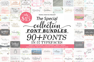The Special Collection Font Bundle, a Script Font by Romiecreative
