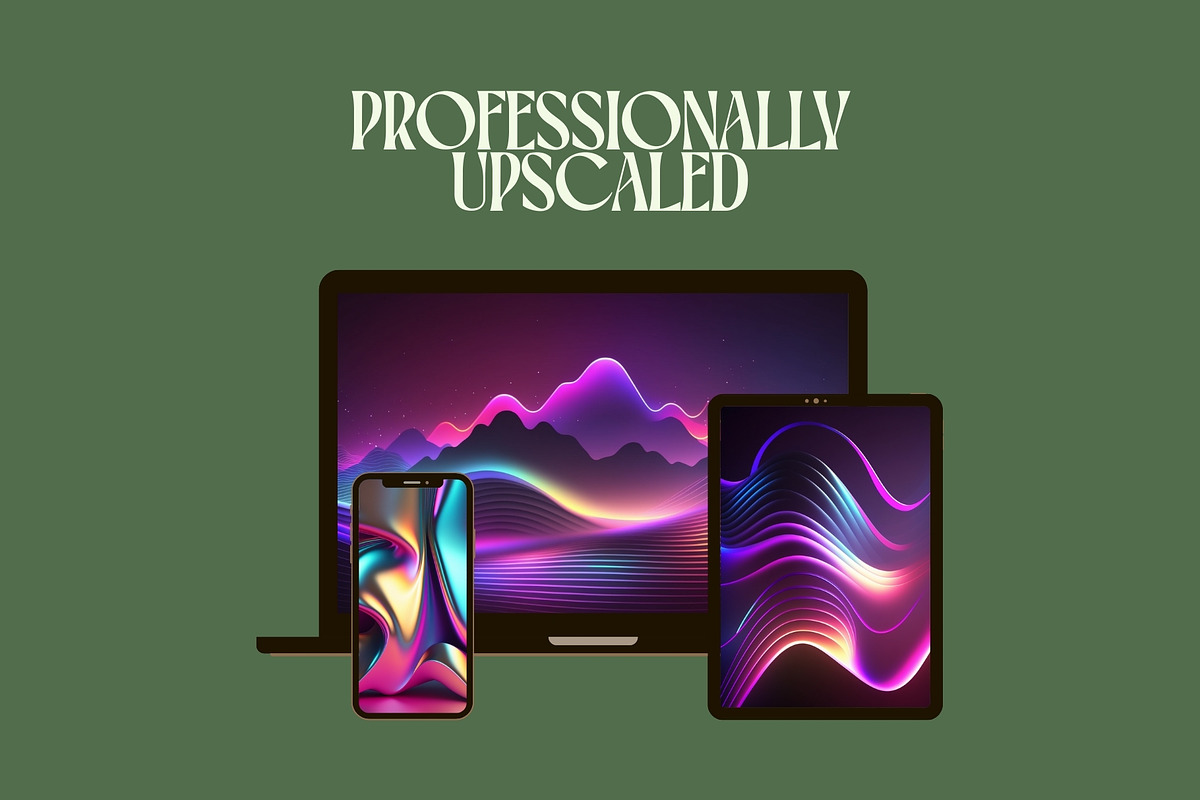 25 Holographic Neon Backgrounds, a Wallpaper Graphic by Incomelion (Photo 3 of 11)
