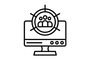 Target Audience Line Icon, an Outline Icon by Pexelpy (Thumbnail 1 of 2)