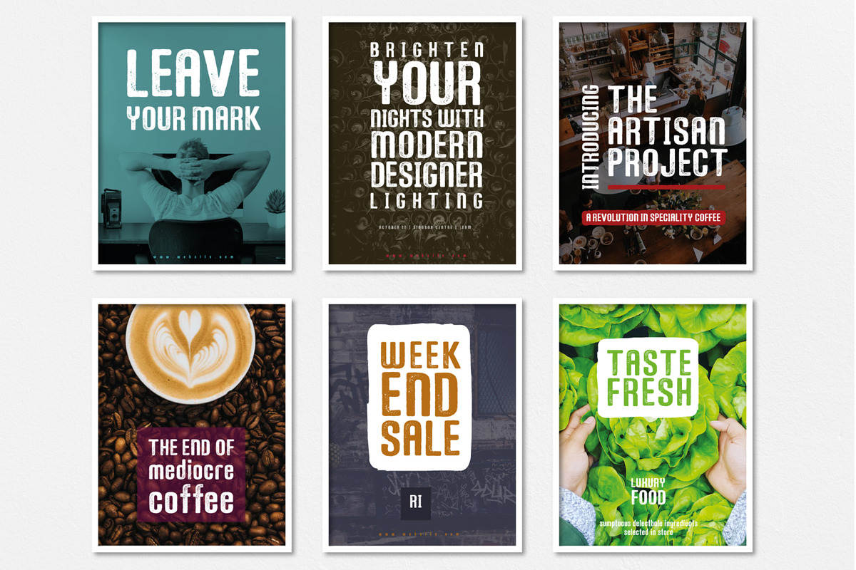 Exesa Vintage Stamp Font, a Sans Serif Font by Craft Graphic Type (Photo 9 of 10)