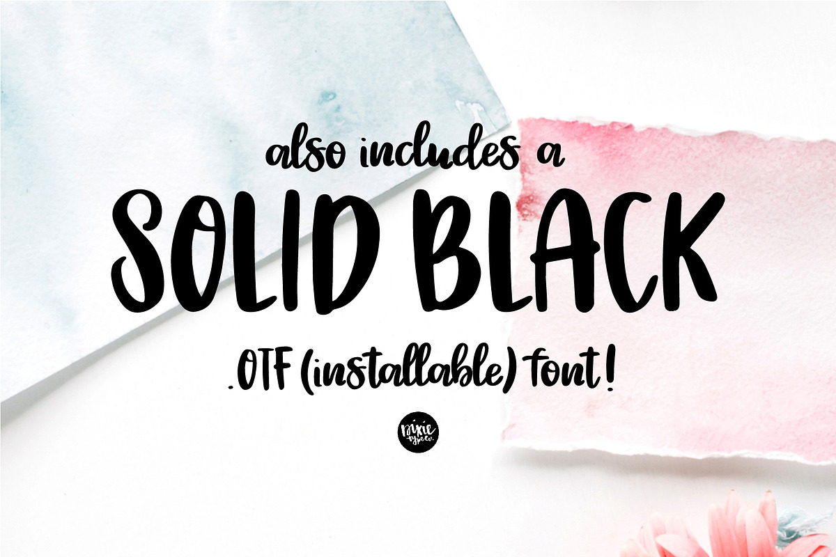 Olesa Watercolor OpenType SVG Font preview 8