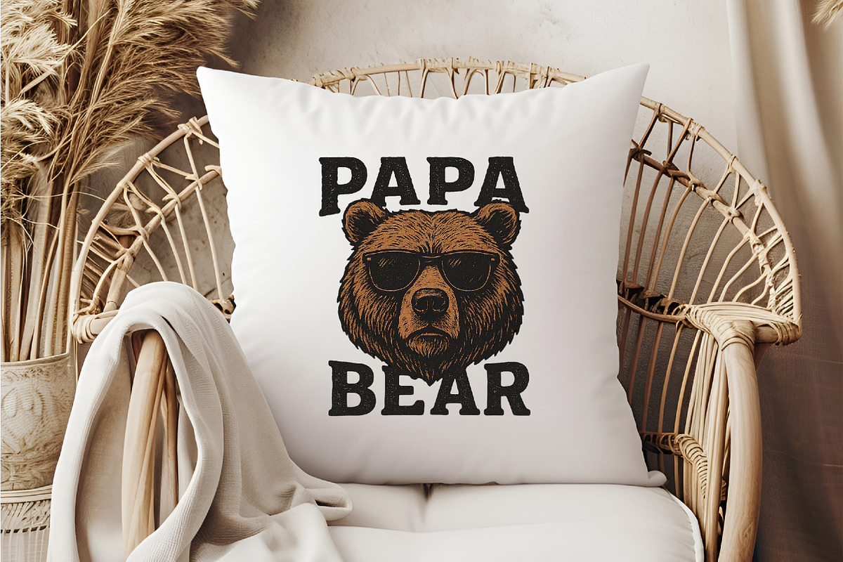 Papa Bear Sublimation PNG, an Illustration by DreamCafeArt (Photo 6 of 7)