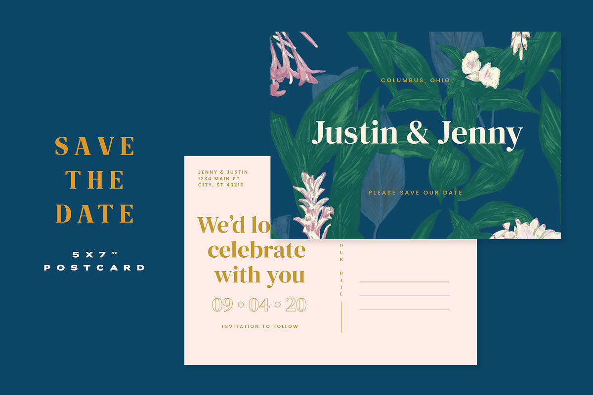 Casual Botanical Wedding Suite, an Invitation Template by PiiNK iiNK STUDiO (Photo 5 of 10)