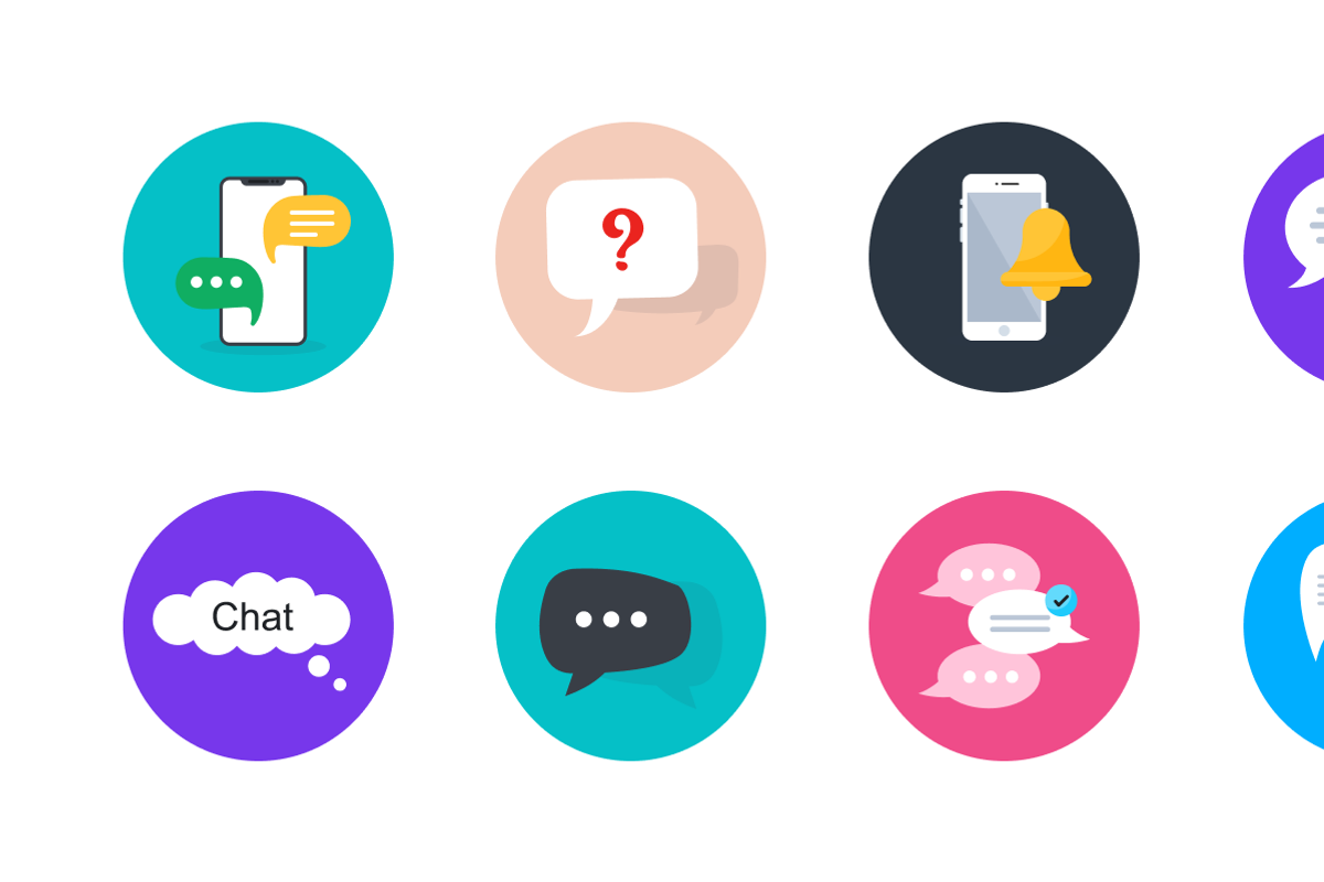 Flat Messages Icons, a Duotone Icon by Brickclay (Photo 6 of 6)