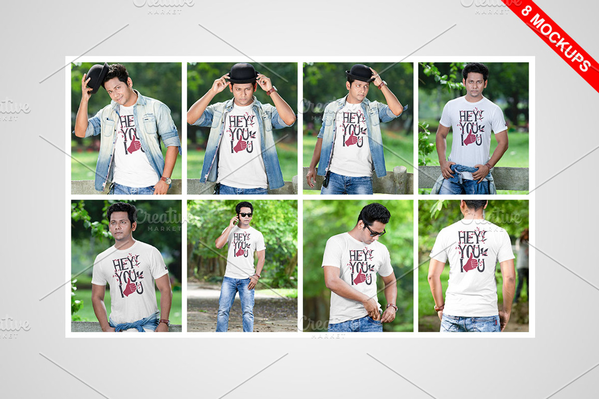 Man T-shirt Mockups, a Shirt Mockup by DESIGNAVO (Photo 2 of 4)