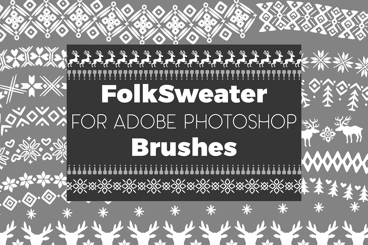 Folk Sweater Brushes for Photoshop, a Brush Add-On by SHMEL_Studio (Photo 1 of 7)