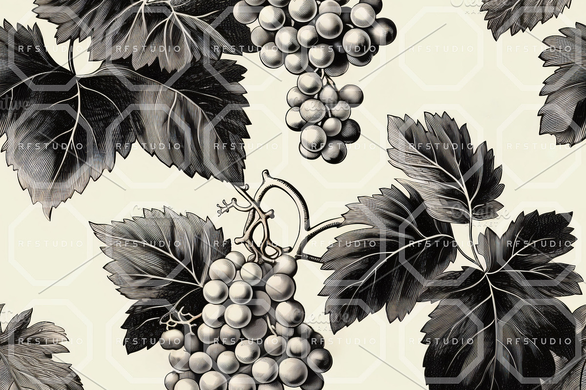 GYPSY GRAPES. Seamless Pack, a Texture Illustration by RefinedFantasyStudio (Photo 5 of 9)