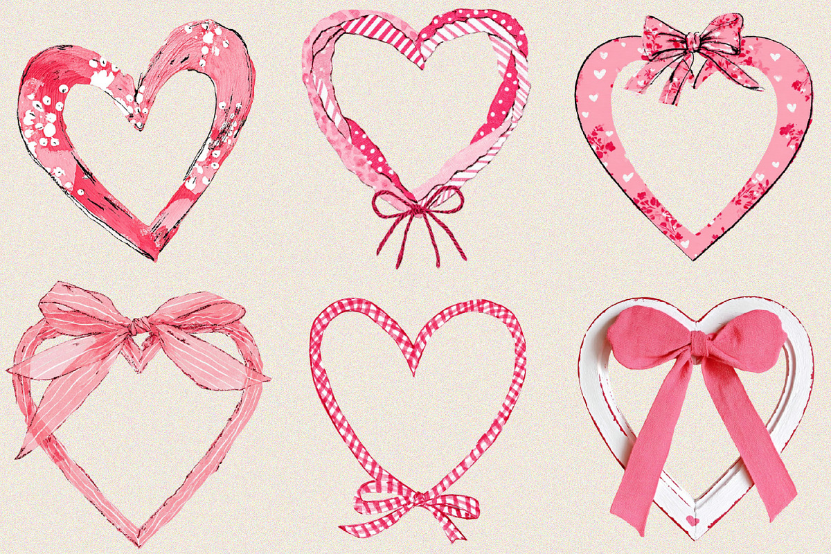 Valentine Bow Heart Frame Bundle, an Illustration by SVGArt (Photo 8 of 8)