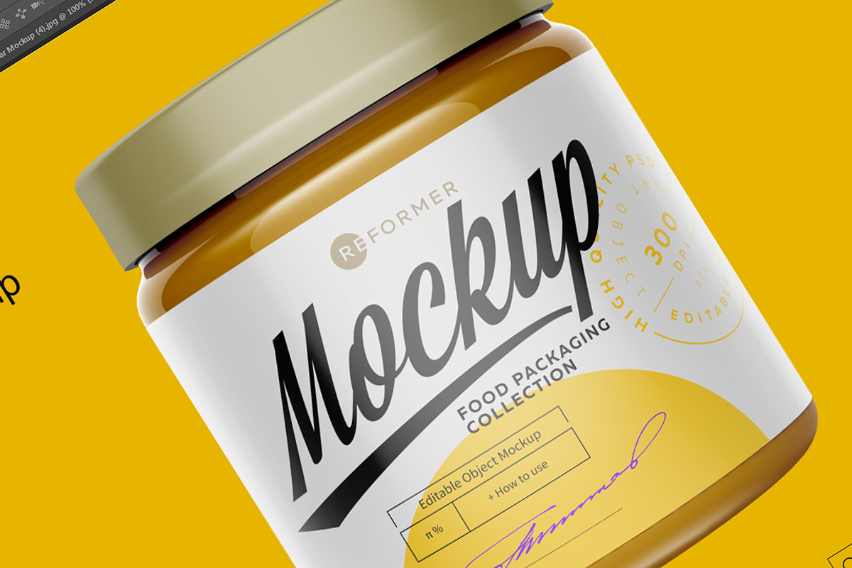 Glass Jar Mockup, a Product Mockup by Reformer Mockup (Photo 3 of 6)