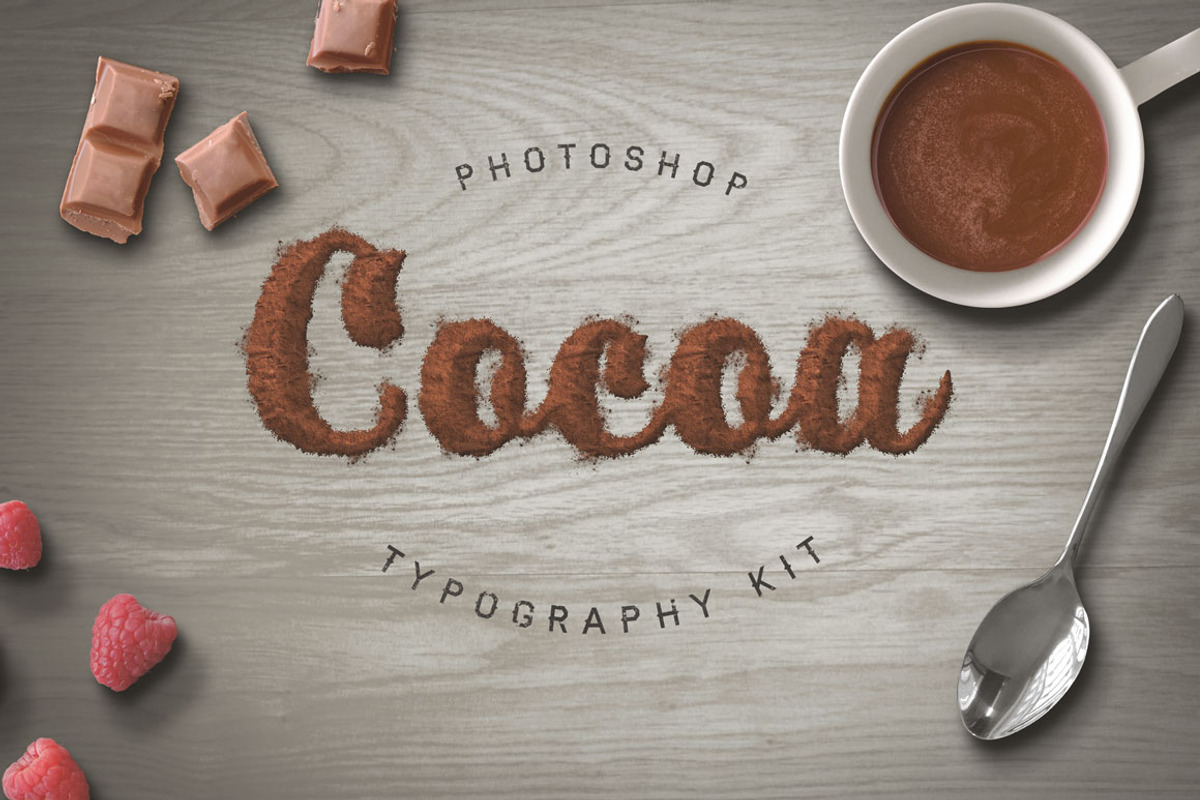 Food Typography PSD Actions, an Action Add-On by Designdell (Photo 3 of 6)