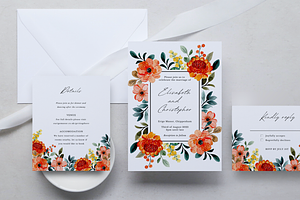 Editable Floral Wedding Invitation, an Invitation Template by ForeverPrint