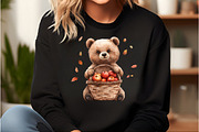 Watercolor Autumn Bear Clipart, an Illustration by DreamCafeArt (Thumbnail 5 of 9)