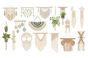 Macrame. Knots and fibers, an Object Illustration by Onyx