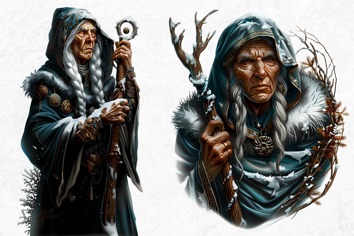 Celtic God Goddess clipart set, a Person Illustration by ThatsDesignArt (Photo 11 of 12)