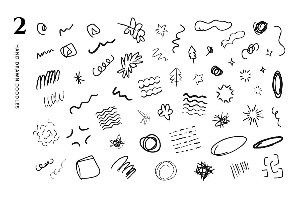 546 hand drawn doodles, an Object Graphic by Pinkbrush (Photo 3 of 11)