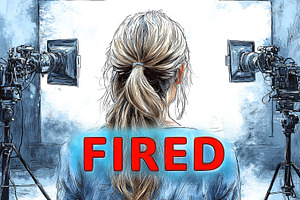 Back View of Woman in Studio Setting Highlighting Employment Issues, a Photo by AS photostudio