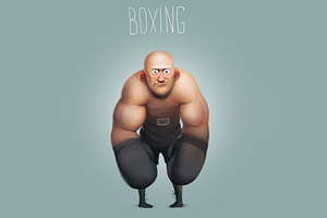 Angry boxer