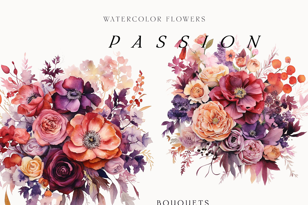 Watercolor Floral Bundle (45 in 1), a Decorative Illustration by Lana Elanor (Photo 127 of 180)