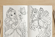 Magical Princess Coloring Book Vol29, a Person Illustration by ikarifq shop (Thumbnail 5 of 7)