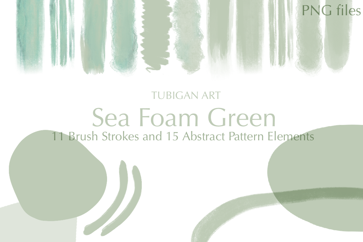 26 Sea Foam Green / Mint PNG - SALE, a Texture Illustration by Tubigan Art (Photo 1 of 5)