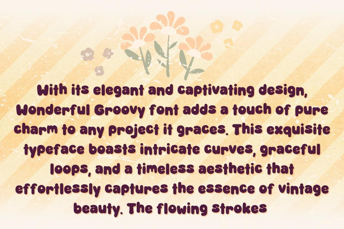 Wonderful Groovy - Handwritting, a Handwritten Font by Charmingbear59.design (Photo 2 of 5)