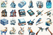 Summer Camping Clipart, an Illustration by Libby Wishes (Thumbnail 2 of 7)