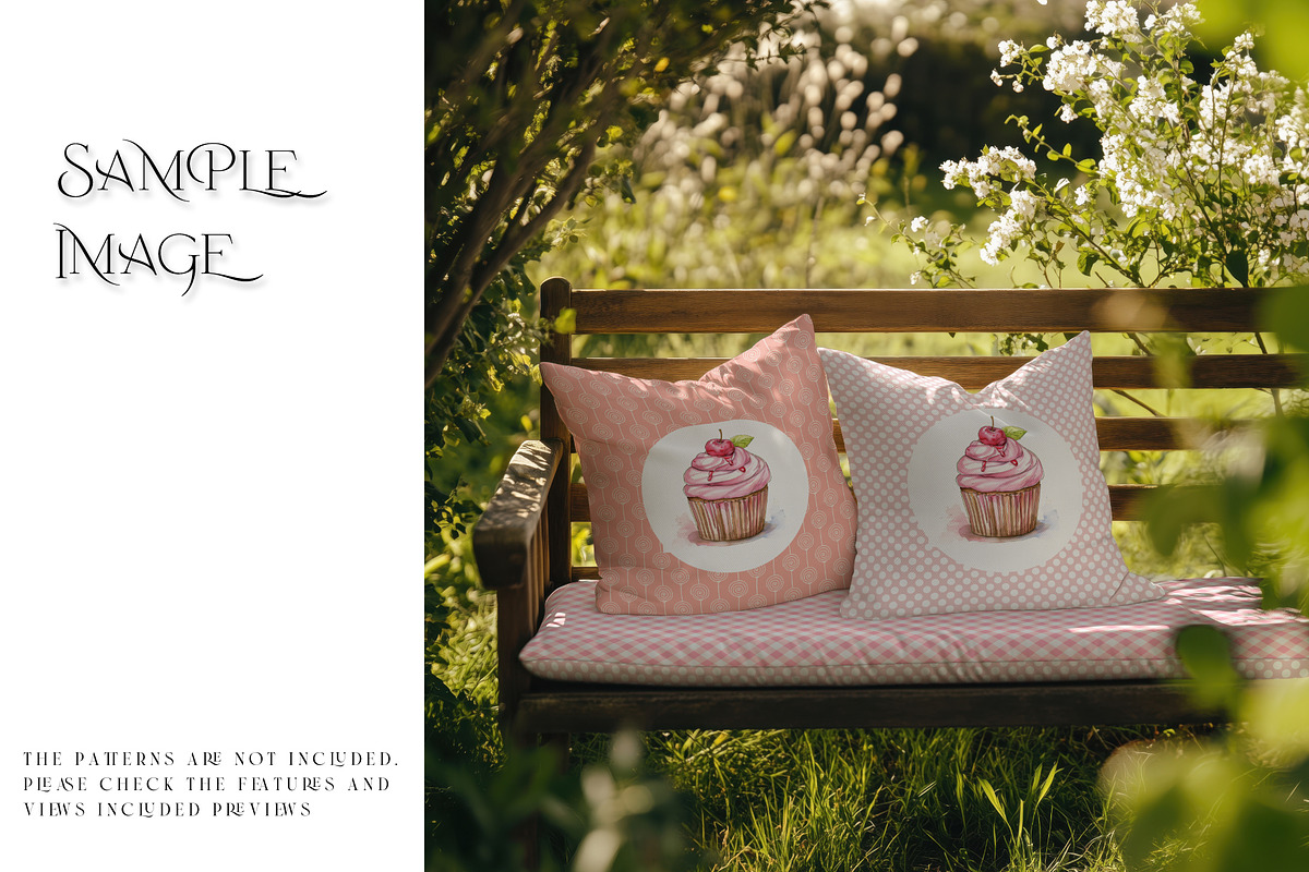 Outdoor Pillows & Bench Cushions, a Mockup by mock-ups (Photo 4 of 14)
