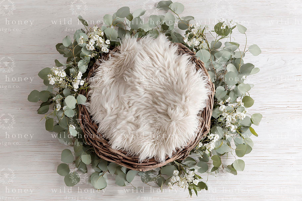 Newborn Nest Digital Backdrop, a Layer Style Add-On by Wild Honey Design Co. (Photo 2 of 2)