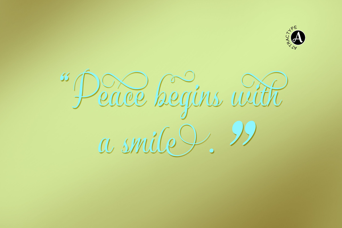 Smiling Moon - Modern script font, a Script Font by Attractype (Photo 3 of 9)