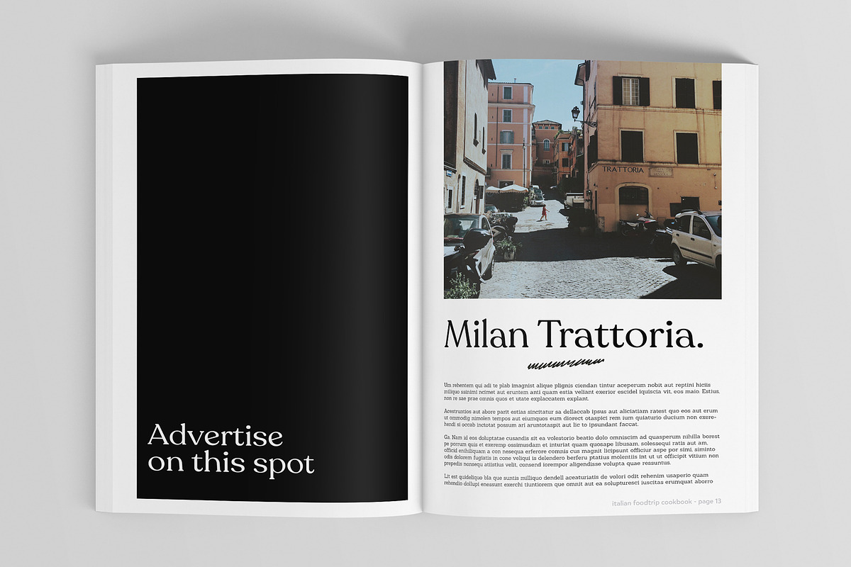 Italian CookBook Magazine Template, a Magazine Template by DeLaGranSiete