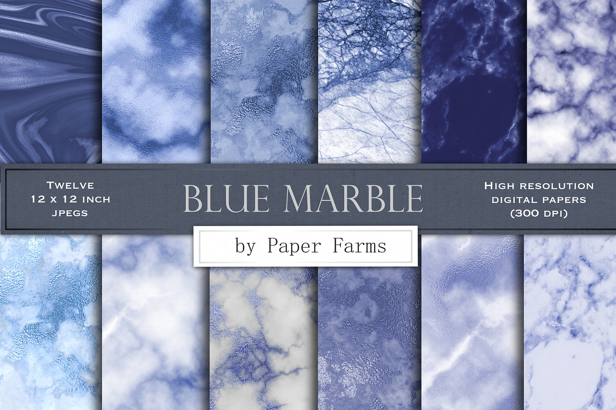 Blue marble backgrounds, a Texture Graphic by Paper Farms (Photo 1 of 2)