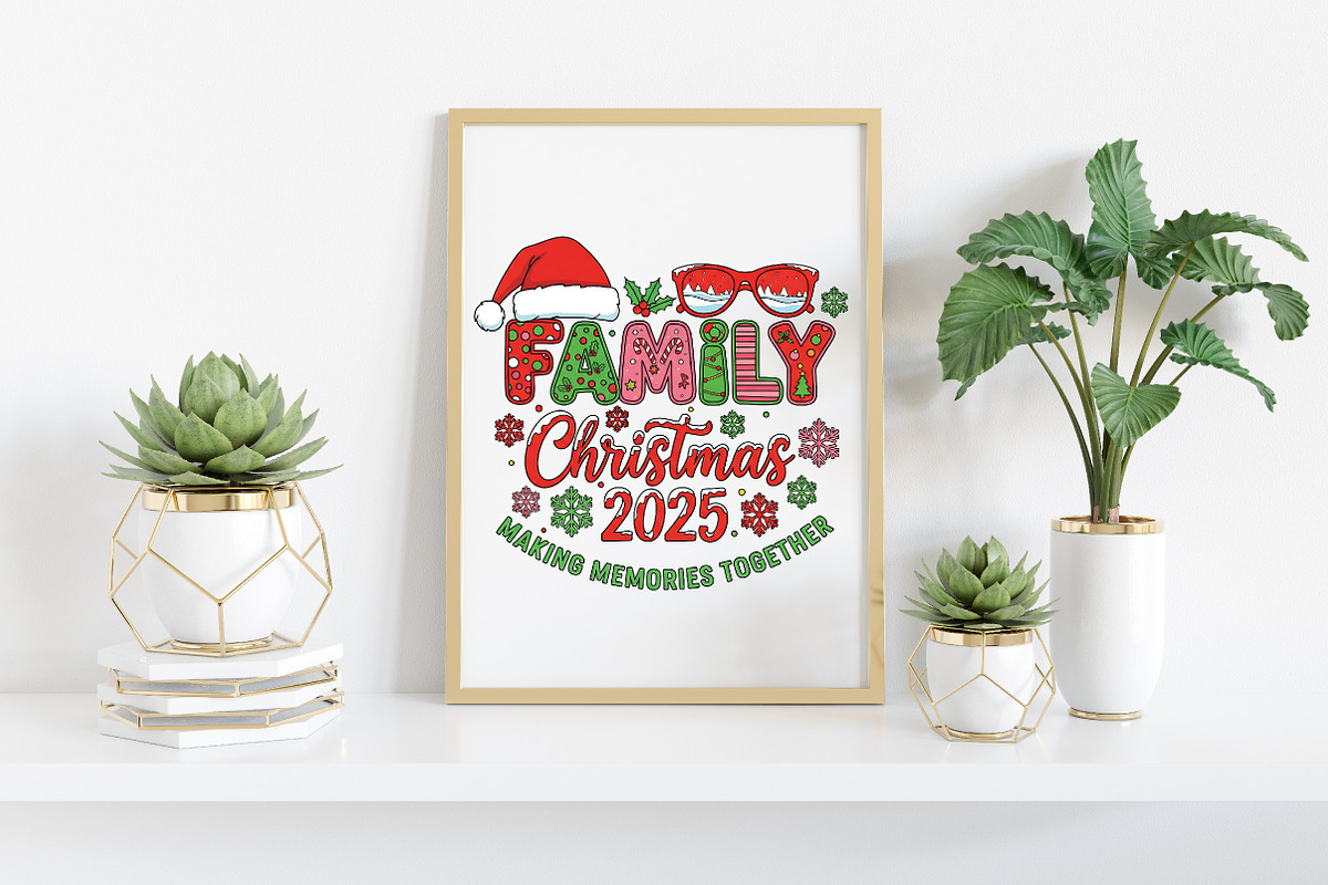 Family Christmas 2025 Png, an Illustration by Craft Nest (Photo 4 of 6)