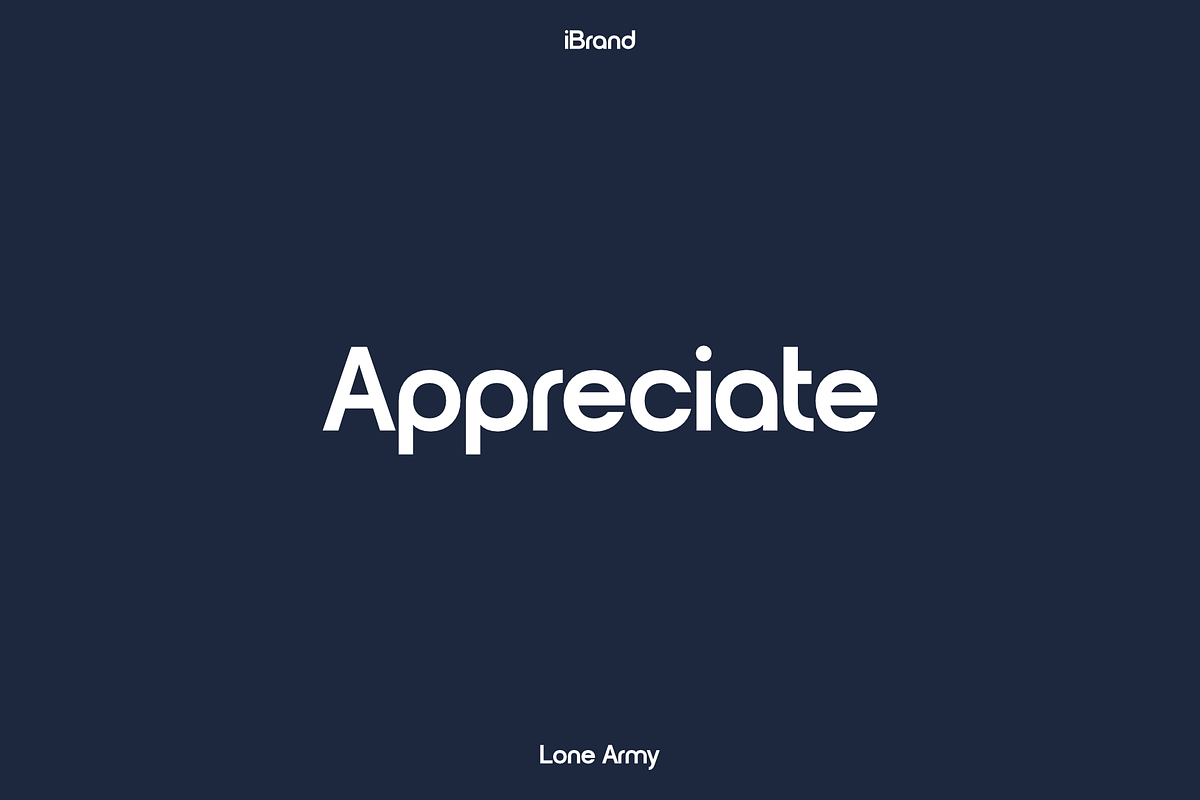 iBrand - Logo Font, a Sans Serif Font by LoneArmy (Photo 9 of 9)