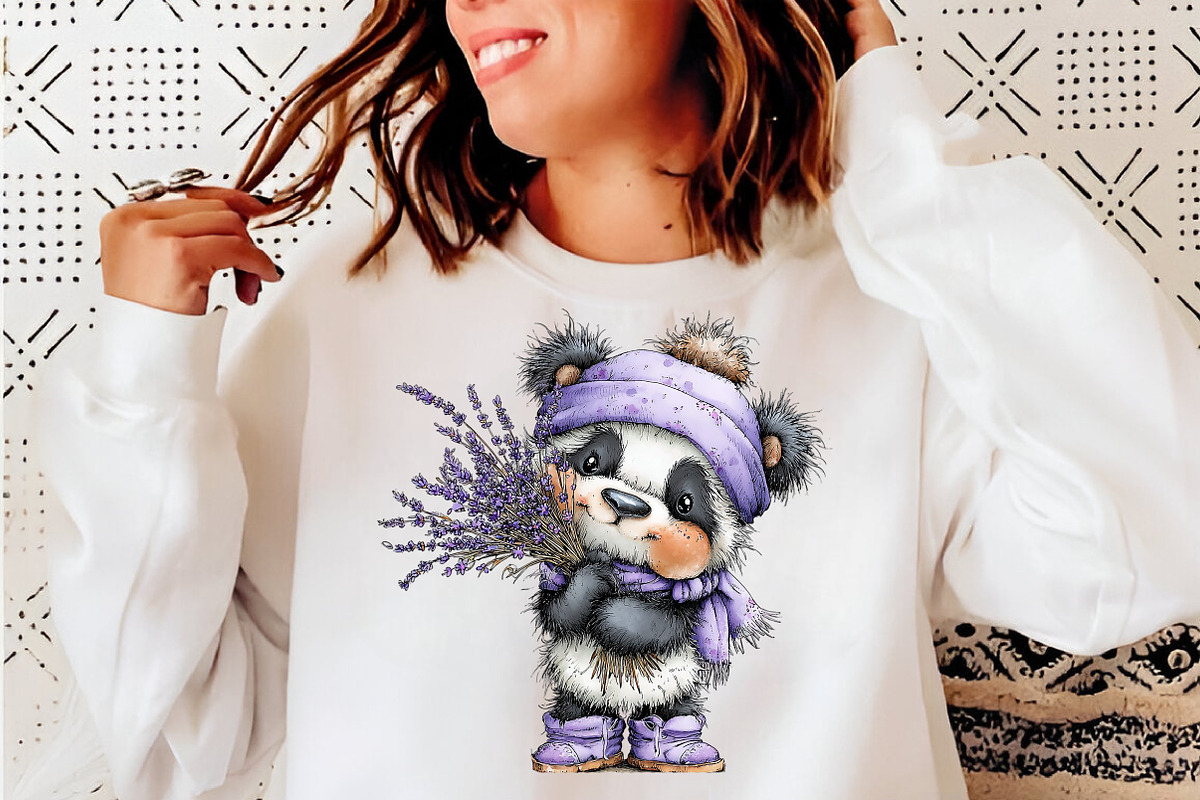 Whimsical spring panda clipart, an Illustration by SinaCreation (Photo 7 of 11)