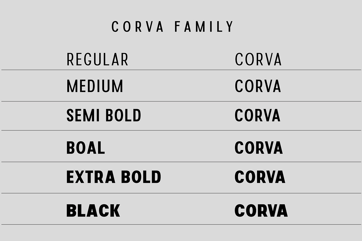 Corva, a Sans Serif Font by Reza Studio (Photo 4 of 8)
