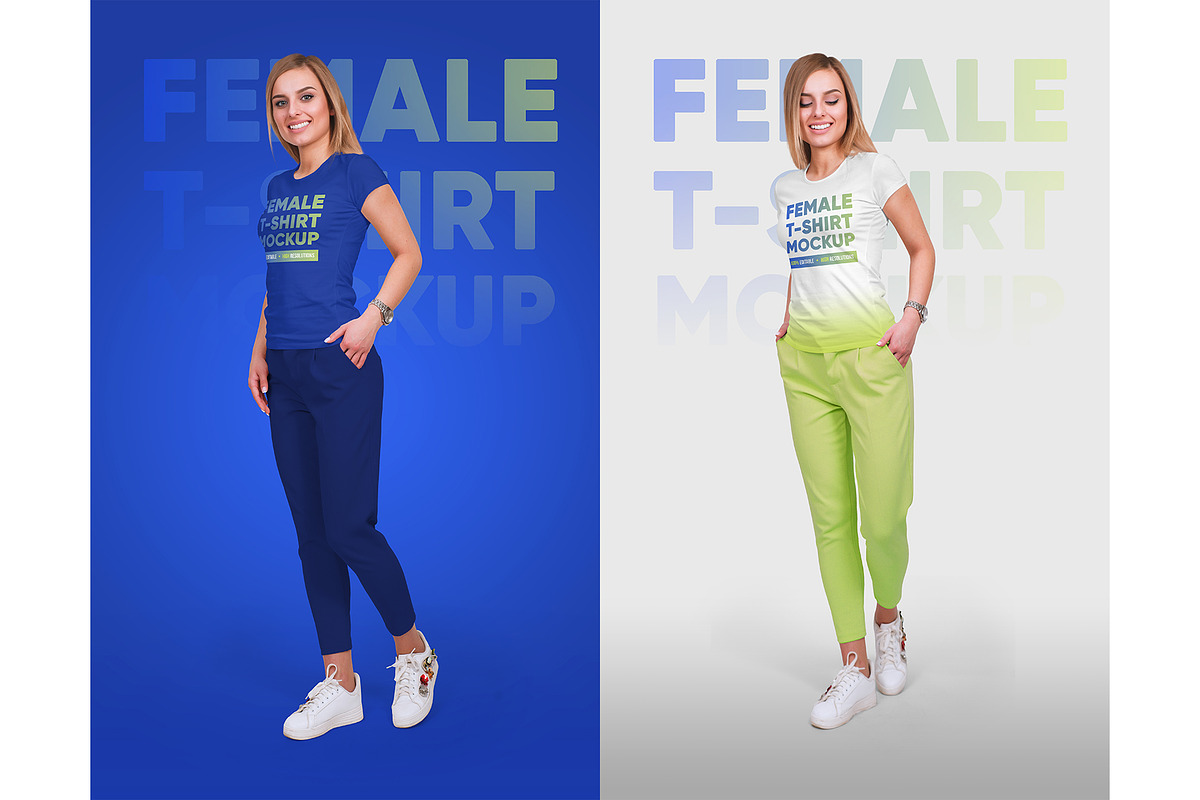 Female T-Shirt Mockups Vol 4 Part 2, a Shirt Mockup by Hi, Mock-Up! (Photo 5 of 10)
