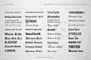 40 Archive Fonts Collection