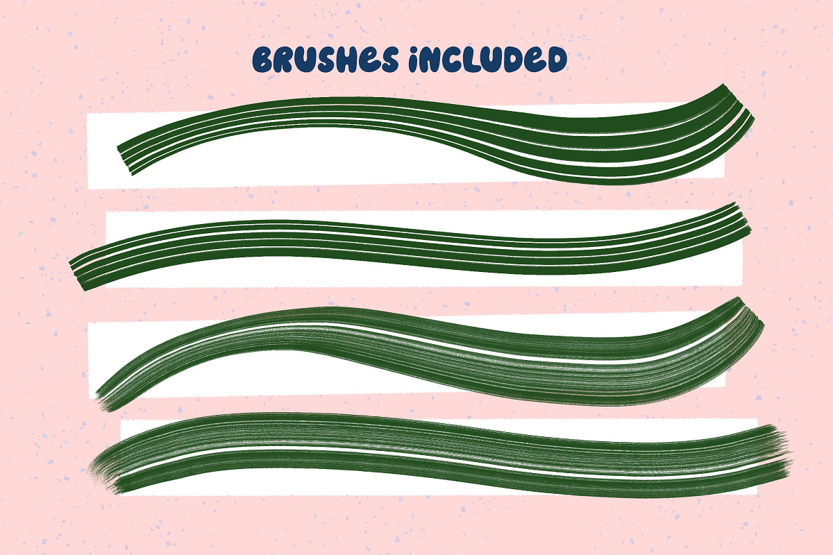 Procreate Rake Texture Brushes 21x, a Brush Add-On by Esther Nariyoshi (Photo 4 of 9)