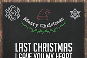 Christmas Greeting Card Chalkboard, a Card Template by SPACECAKE (Thumbnail 3 of 5)