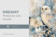 Dreamy Watercolor Junk Journals, an Animal Illustration by Print Haven Mochi Vintage (Thumbnail 1 of 3)