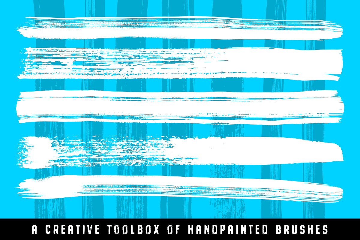 67 Illustrator Paint Stroke Brushes preview 3