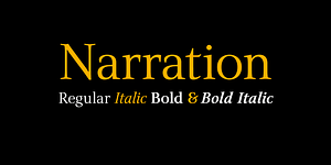 Narration, a Serif Font by PESIC