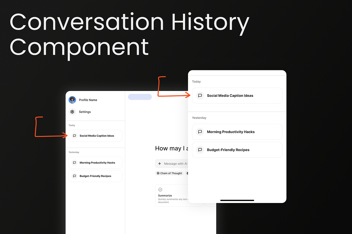 AI Chatbot Vercel UI Kit for Figma, an UI Kit Template by SupperNoodle (Photo 8 of 8)