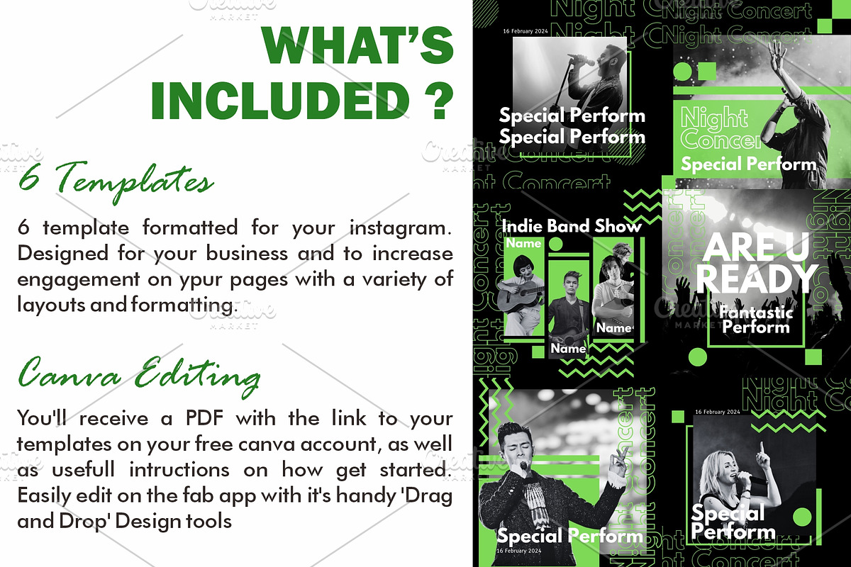 Music Instagram Template - Canva, a Social Media Template by Null Stuido (Photo 3 of 3)