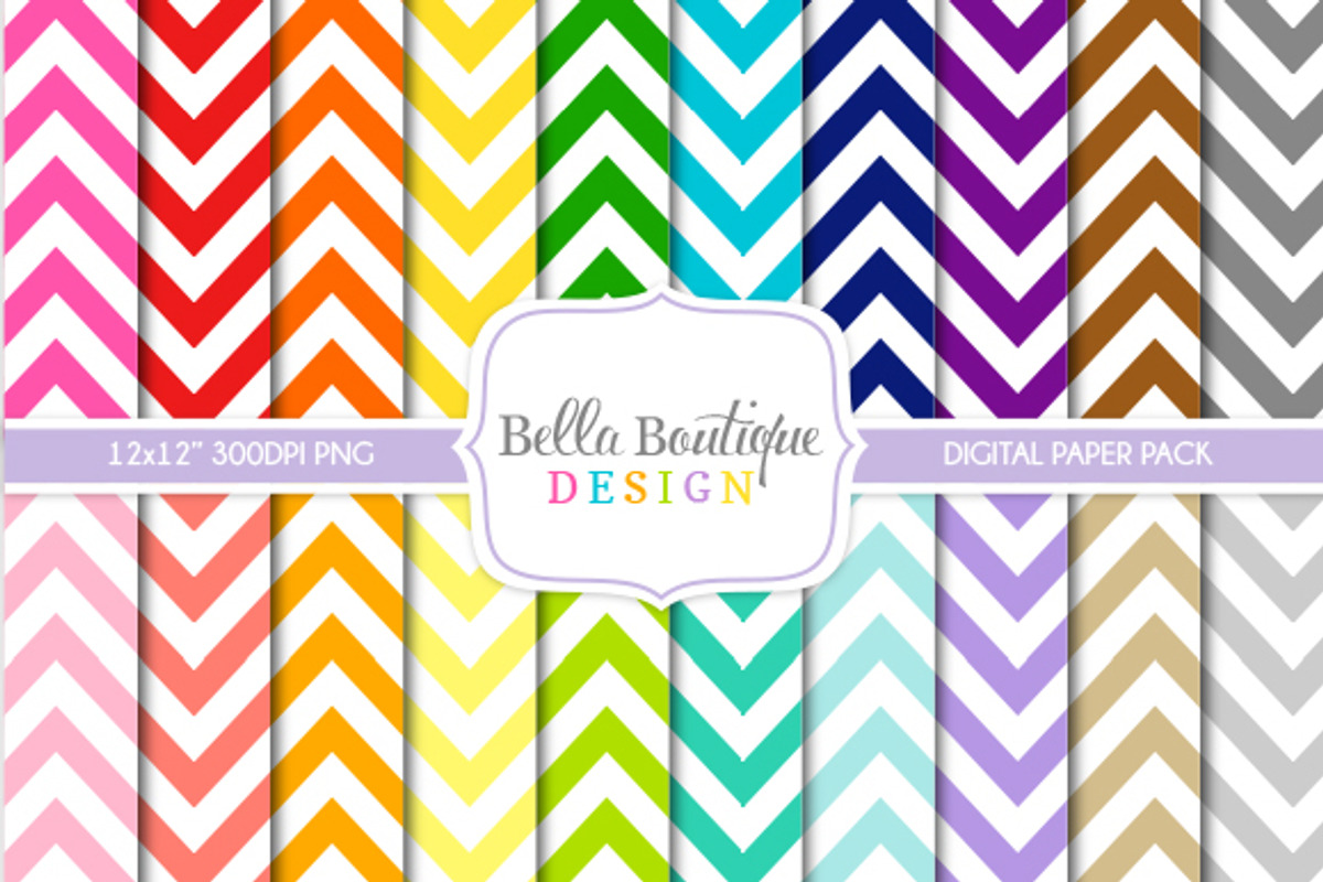 Seamless Thin Chevron Patterns, a Pattern Graphic by Bella Boutique Design