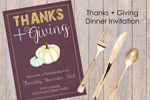 Thanks + Giving Invitation