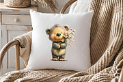 Watercolor Spring Teddy Bear Clipart, an Illustration by OK Design (Thumbnail 6 of 6)